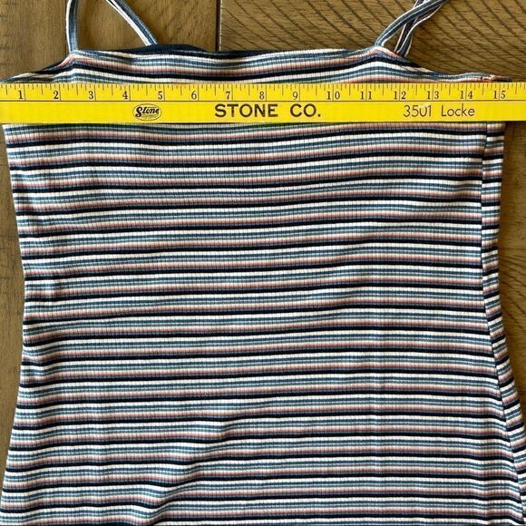 HOLLISTER Stripe Knit Mini Dress with Adjustable Spaghetti Straps and Shelf Bra - Picture 9 of 10